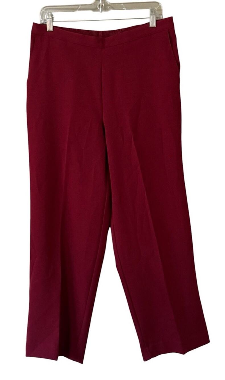 Alfred Dunner Petite Women Size 14P Classic Red Pant/Slacks Office Business City
